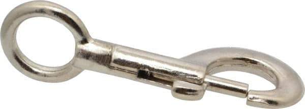 Value Collection - 3-3/8" Long Oval Fixed Eye Bolt Snap - Zinc Alloy with 5/16" Snap Opening - USA Tool & Supply