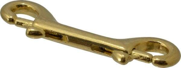 Value Collection - 3-1/2" Long Double End Bolt Snap - Solid Brass with 1/4" Snap Opening - USA Tool & Supply