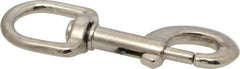 Value Collection - 3-9/16" Long Oval Swivel Eye Bolt Snap - Zinc Alloy with 5/16" Snap Opening - USA Tool & Supply