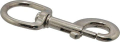 Value Collection - 3-11/16" Long Oval Swivel Eye Bolt Snap - Zinc Alloy with 5/16" Snap Opening - USA Tool & Supply