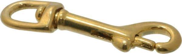 Value Collection - 3" Long Oval Swivel Eye Bolt Snap - Solid Brass with 1/4" Snap Opening - USA Tool & Supply