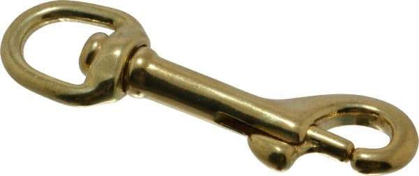 Value Collection - 3" Long Oval Swivel Eye Bolt Snap - Solid Brass with 1/4" Snap Opening - USA Tool & Supply