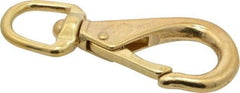 Value Collection - 4-1/2" Long Swivel Eye Boat Snap - Solid Brass with 9/16" Snap Opening - USA Tool & Supply