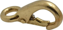 Value Collection - 2-1/4" Long Fixed Eye Boat Snap - Solid Brass with 1/4" Snap Opening - USA Tool & Supply