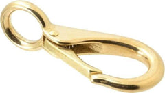 Value Collection - 3-7/8" Long Fixed Eye Boat Snap - Solid Brass with 5/8" Snap Opening - USA Tool & Supply