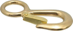 Value Collection - 4-3/4" Long Snap Hook - Solid Brass with 3/4" Snap Opening - USA Tool & Supply