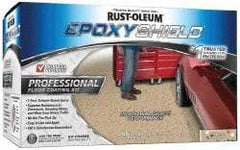 Rust-Oleum - 2 Gal (2) One Gallon Cans Gloss Dunes Tan 2 Part Epoxy Floor Coating - <250 g/L VOC Content - USA Tool & Supply