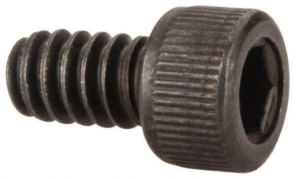 Unbrako - #6-32 UNC Hex Socket Drive, Socket Cap Screw - Alloy Steel, Black Oxide Finish, 1/4" Length Under Head - USA Tool & Supply