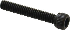 Unbrako - #8-32 UNC Hex Socket Drive, Socket Cap Screw - Alloy Steel, Black Oxide Finish, 1" Length Under Head - USA Tool & Supply
