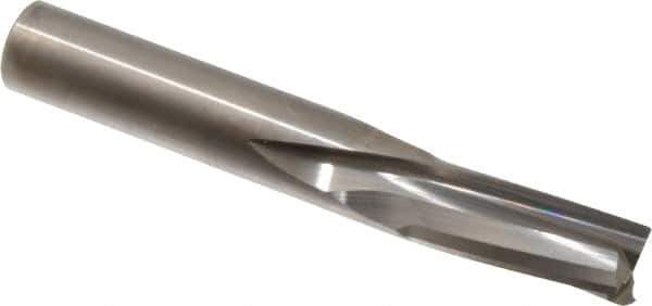 Onsrud - 1/2" Cutting Diam x 1-1/8" Length of Cut, 3 Flute, Downcut Spiral Router Bit - Uncoated, Right Hand Cut, Solid Carbide, 3-1/2" OAL x 1/2" Shank Diam, Three Edge, 10° Helix Angle - USA Tool & Supply