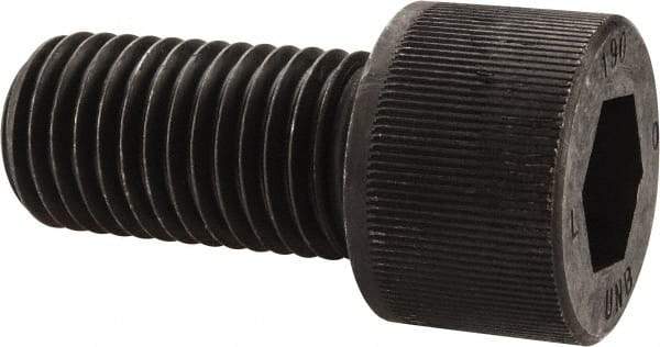 Unbrako - 1-8 UNC Hex Socket Drive, Socket Cap Screw - Alloy Steel, Black Oxide Finish, 2" Length Under Head - USA Tool & Supply