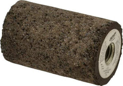 Norton - Type 18, 2" Max Diam, 3" Head Thickness, 20 Grit Square Tip Plug - Zirconia Alumina, Very Coarse Grade, 5/8-11 Shank Thread - USA Tool & Supply
