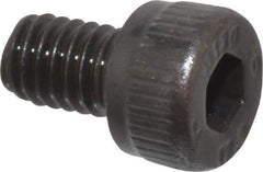 Unbrako - M4x0.70 Metric Coarse Hex Socket Drive, Socket Cap Screw - Grade 12.9 Alloy Steel, Black Oxide Finish, 6mm Length Under Head - USA Tool & Supply