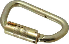 Miller - 400 Lb. Capacity Locking Carabiner - 1 Inch, Screw Lock Gate, Steel - USA Tool & Supply