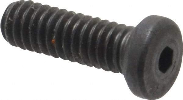 Unbrako - #8-32 UNC Hex Socket Drive, Low Socket Cap Screw - Alloy Steel, Black Oxide Finish, 1/2" Length Under Head - USA Tool & Supply