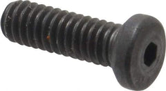 Unbrako - #8-32 UNC Hex Socket Drive, Low Socket Cap Screw - Alloy Steel, Black Oxide Finish, 1/2" Length Under Head - USA Tool & Supply