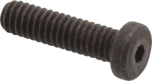 Unbrako - #8-32 UNC Hex Socket Drive, Low Socket Cap Screw - Alloy Steel, Black Oxide Finish, 5/8" Length Under Head - USA Tool & Supply