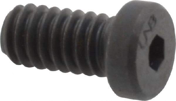 Unbrako - 1/4-20 UNC Hex Socket Drive, Low Socket Cap Screw - Alloy Steel, Black Oxide Finish, 1/2" Length Under Head - USA Tool & Supply