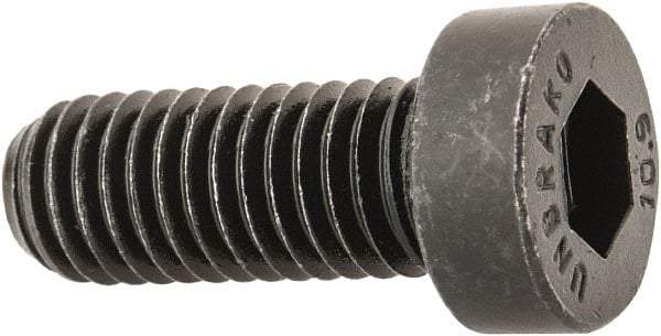 Unbrako - M8x1.25 Metric Coarse Hex Socket Drive, Low Socket Cap Screw - Grade 10.9 Alloy Steel, Black Oxide Finish, 20mm Length Under Head - USA Tool & Supply