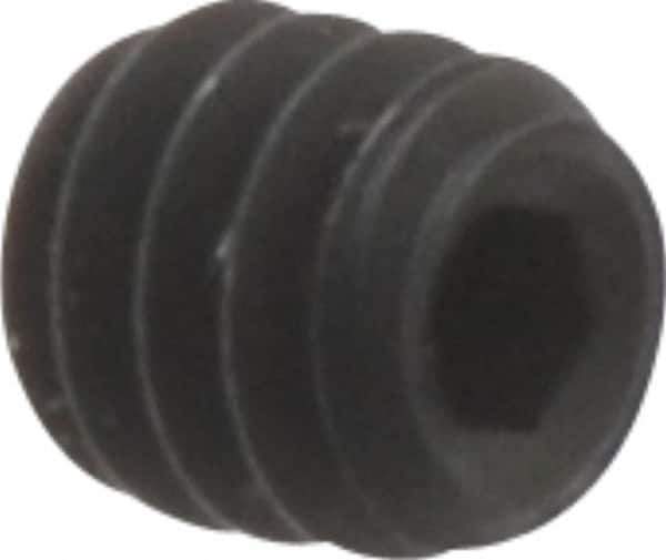 Unbrako - #2-56 UNC, 3/32" OAL, Cup Point Set Screw - Grade 8 Alloy Steel, 0.035" Key - USA Tool & Supply