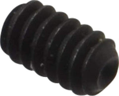Unbrako - #4-40 UNC, 3/16" OAL, Cup Point Set Screw - Grade 8 Alloy Steel, 0.05" Key - USA Tool & Supply