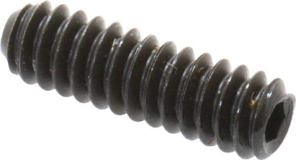 Unbrako - #4-40 UNC, 3/8" OAL, Cup Point Set Screw - Grade 8 Alloy Steel, 0.05" Key - USA Tool & Supply
