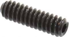 Unbrako - #4-40 UNC, 3/8" OAL, Cup Point Set Screw - Grade 8 Alloy Steel, 0.05" Key - USA Tool & Supply