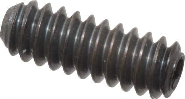 Unbrako - #6-32 UNC, 3/8" OAL, Cup Point Set Screw - Grade 8 Alloy Steel, 1/16" Key - USA Tool & Supply