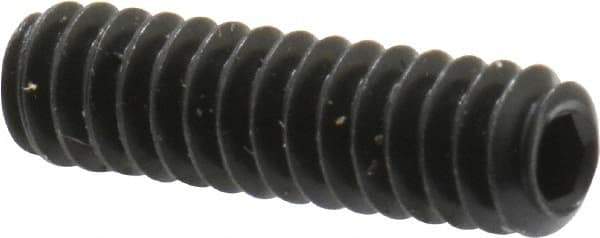 Unbrako - #6-32 UNC, 1/2" OAL, Cup Point Set Screw - Grade 8 Alloy Steel, 1/16" Key - USA Tool & Supply