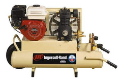 Ingersoll-Rand - 5.5 HP Stationary Gas Air Compressor - Honda Engine, Horizontal Configuration, Twin 8 Gallon, 11.8 CFM, 135 Max psi - USA Tool & Supply