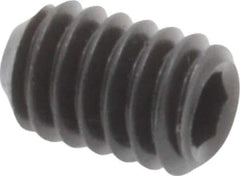 Unbrako - #8-32 UNC, 1/4" OAL, Cup Point Set Screw - Grade 8 Alloy Steel, 5/64" Key - USA Tool & Supply