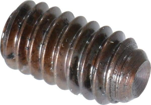 Unbrako - #8-32 UNC, 5/16" OAL, Cup Point Set Screw - Grade 8 Alloy Steel, 5/64" Key - USA Tool & Supply