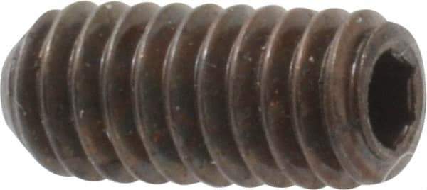 Unbrako - #8-32 UNC, 3/8" OAL, Cup Point Set Screw - Grade 8 Alloy Steel, 5/64" Key - USA Tool & Supply
