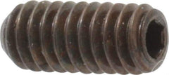 Unbrako - #8-32 UNC, 3/8" OAL, Cup Point Set Screw - Grade 8 Alloy Steel, 5/64" Key - USA Tool & Supply