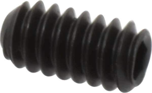 Unbrako - #10-24 UNC, 3/8" OAL, Cup Point Set Screw - Grade 8 Alloy Steel, 3/32" Key - USA Tool & Supply