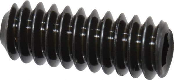 Unbrako - #10-24 UNC, 1/2" OAL, Cup Point Set Screw - Grade 8 Alloy Steel, 3/32" Key - USA Tool & Supply