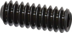 Unbrako - #10-24 UNC, 1/2" OAL, Cup Point Set Screw - Grade 8 Alloy Steel, 3/32" Key - USA Tool & Supply