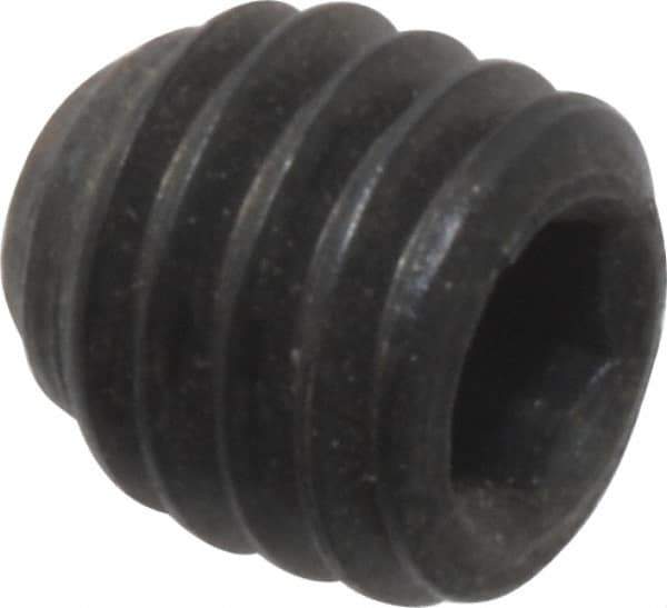 Unbrako - #10-32 UNF, 3/16" OAL, Cup Point Set Screw - Grade 8 Alloy Steel, 3/32" Key - USA Tool & Supply