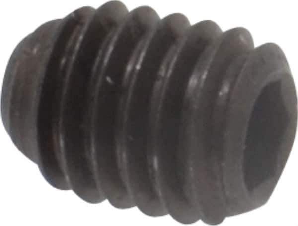 Unbrako - #10-32 UNF, 1/4" OAL, Cup Point Set Screw - Grade 8 Alloy Steel, 3/32" Key - USA Tool & Supply