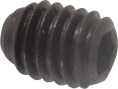 Unbrako - #10-32 UNF, 1/4" OAL, Cup Point Set Screw - Grade 8 Alloy Steel, 3/32" Key - USA Tool & Supply