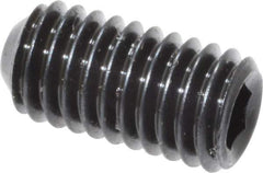 Unbrako - #10-32 UNF, 3/8" OAL, Cup Point Set Screw - Grade 8 Alloy Steel, 3/32" Key - USA Tool & Supply