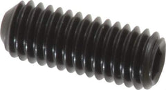 Unbrako - #10-32 UNF, 1/2" OAL, Cup Point Set Screw - Grade 8 Alloy Steel, 3/32" Key - USA Tool & Supply