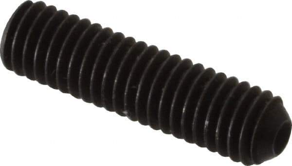 Unbrako - #10-32 UNF, 3/4" OAL, Cup Point Set Screw - Grade 8 Alloy Steel, 3/32" Key - USA Tool & Supply