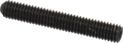 Unbrako - #10-32 UNF, 1-1/4" OAL, Cup Point Set Screw - Grade 8 Alloy Steel, 3/32" Key - USA Tool & Supply
