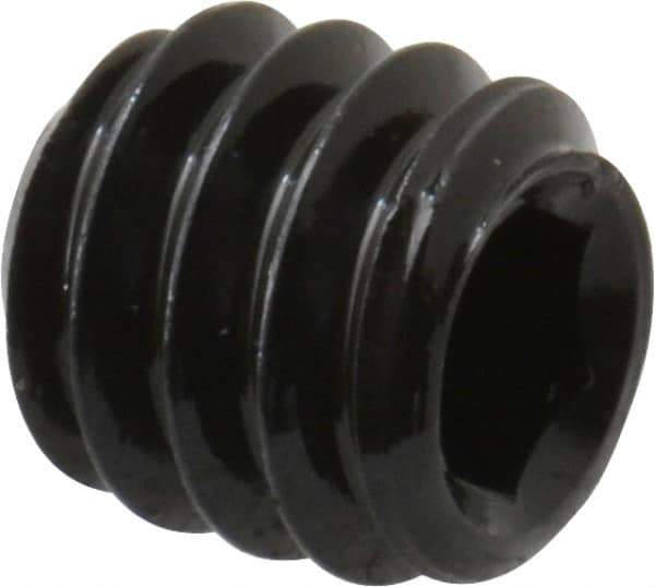 Unbrako - 1/4-20 UNC, 1/4" OAL, Cup Point Set Screw - Grade 8 Alloy Steel, 1/8" Key - USA Tool & Supply