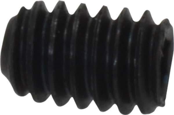 Unbrako - 1/4-20 UNC, 3/8" OAL, Cup Point Set Screw - Grade 8 Alloy Steel, 1/8" Key - USA Tool & Supply