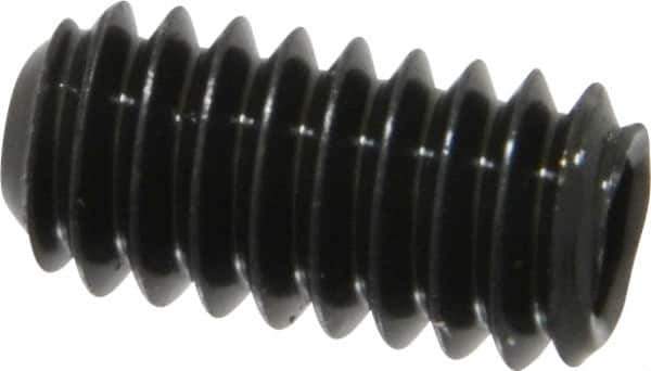 Unbrako - 1/4-20 UNC, 1/2" OAL, Cup Point Set Screw - Grade 8 Alloy Steel, 1/8" Key - USA Tool & Supply