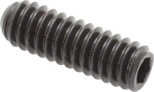 Unbrako - 1/4-20 UNC, 3/4" OAL, Cup Point Set Screw - Grade 8 Alloy Steel, 1/8" Key - USA Tool & Supply