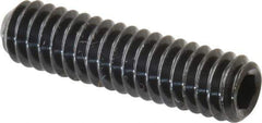 Unbrako - 1/4-20 UNC, 1" OAL, Cup Point Set Screw - Grade 8 Alloy Steel, 1/8" Key - USA Tool & Supply