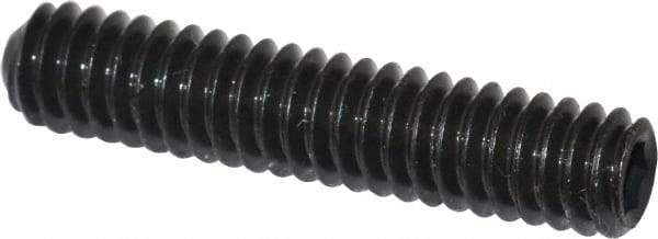 Unbrako - 1/4-20 UNC, 1-1/4" OAL, Cup Point Set Screw - Grade 8 Alloy Steel, 1/8" Key - USA Tool & Supply